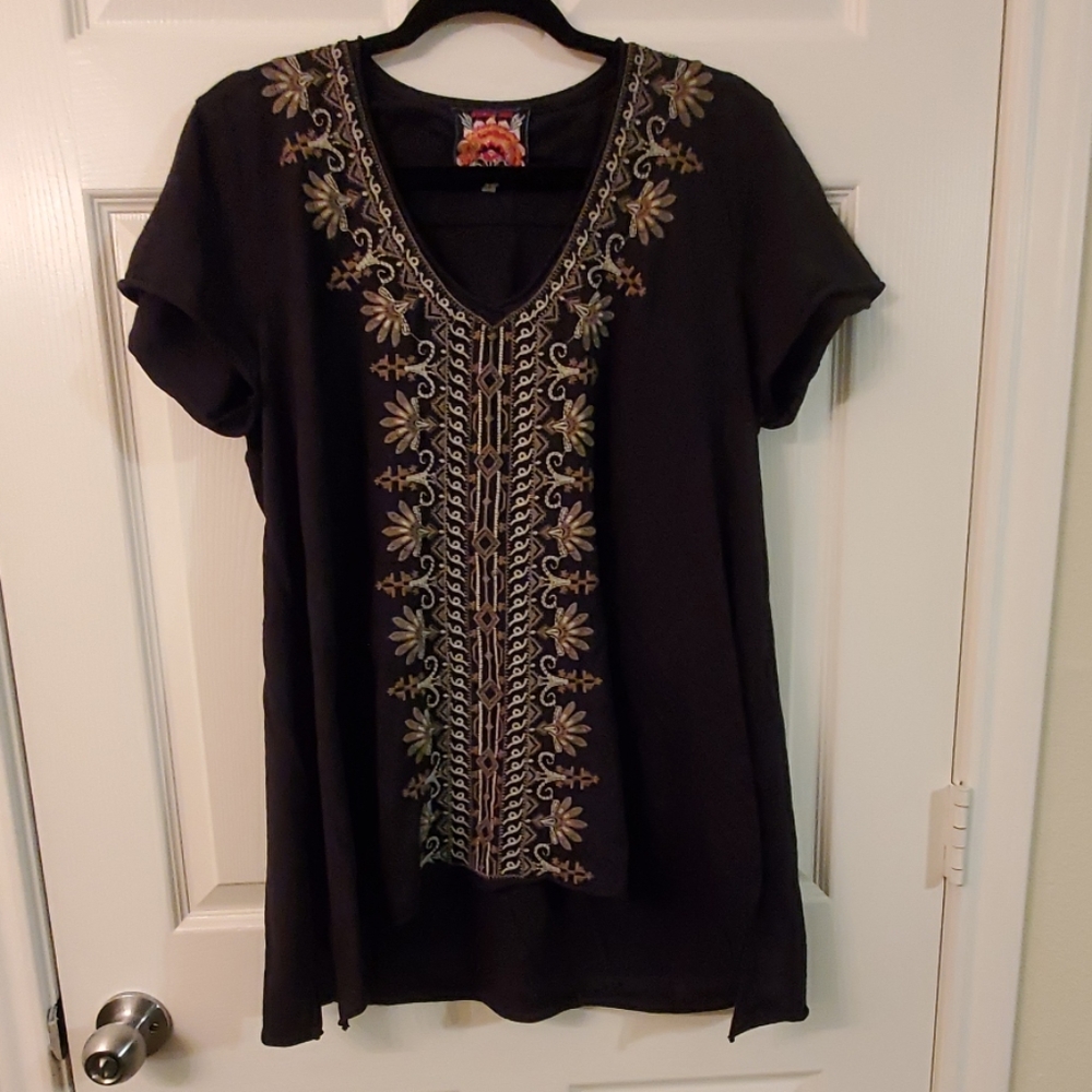 Johnny Was Embroidered Vneck Tunic
